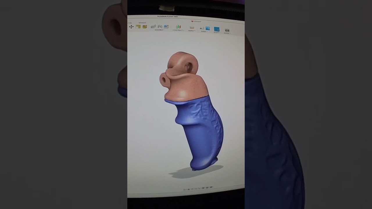 Custom 3d printed handles using 3DMAKERPRO MOLE scanner