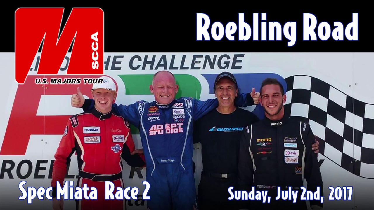 2017 Roebling Road Majors Spec Miata Race 2 Danny Steyn Selin Rollan