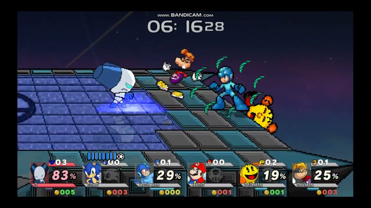 Super Smash Bros CMC Plus Robotboy Vs Sonic Vs Mega Man Vs Mario Vs Pac-Man Vs Rayman