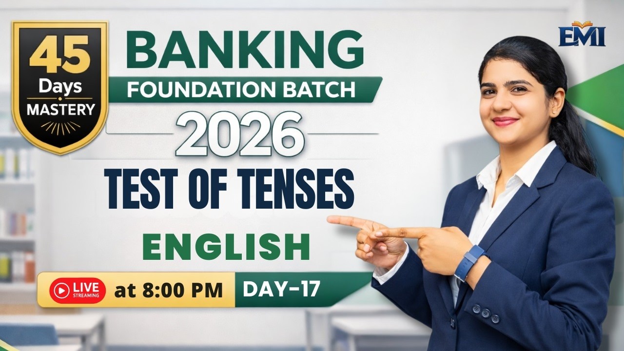 Banking Foundation Batch 2026 | English - Tense | FREE Day-17 Class #edumerit
