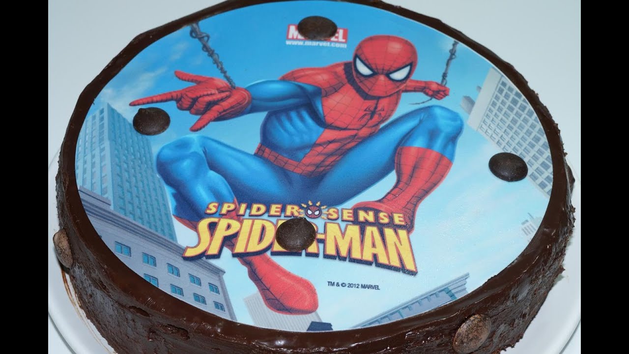 GATEAU SPIDERMAN  CHOCO NUTELLA (CUISINERAPIDE)