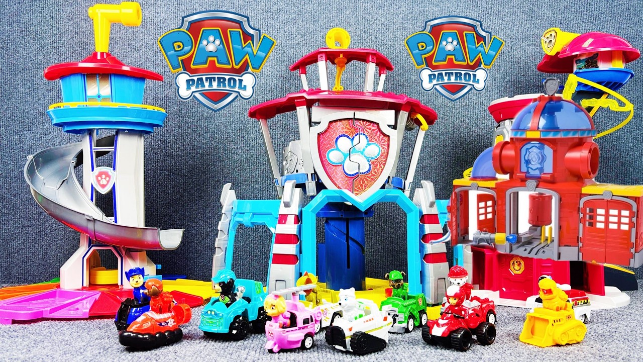 Paw Patrol Rotating HQ Building Unboxing & Display | Mighty Rescue Playset | Relaxing ASMR