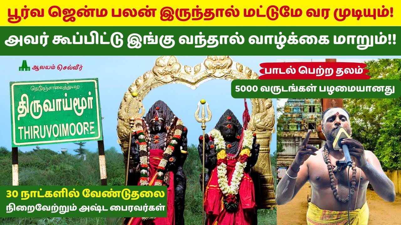 பூர்வ ஜென்ம பலன் இருந்தால் மட்டுமே வர முடியும்! Thiruvaimur Sivan Temple Asta Bhairavar Sthalam