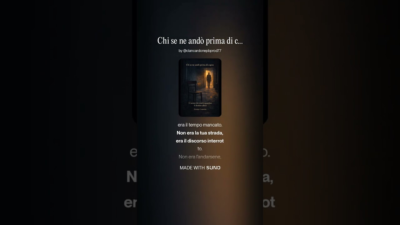 Chi se ne andò prima di capire
