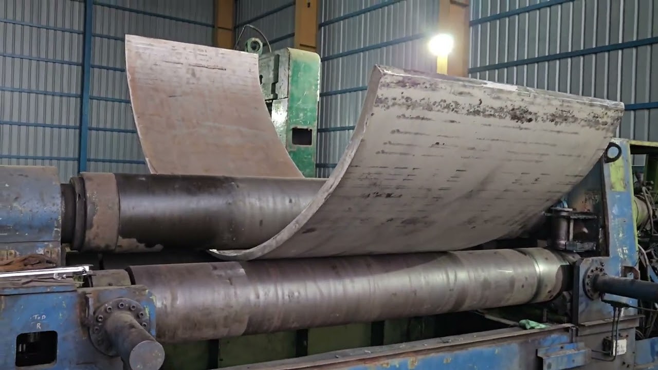 Plate bending machine, Heavy Plate rolling 53 mm work, Plate bending work on site 8866495933 Rolling