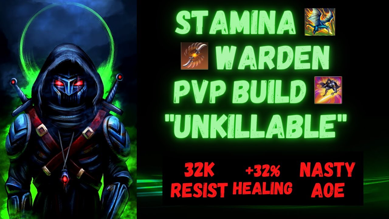ESO - Stamina Warden PVP Build Video! This Build is SO TANKY! Overpowered Gear?