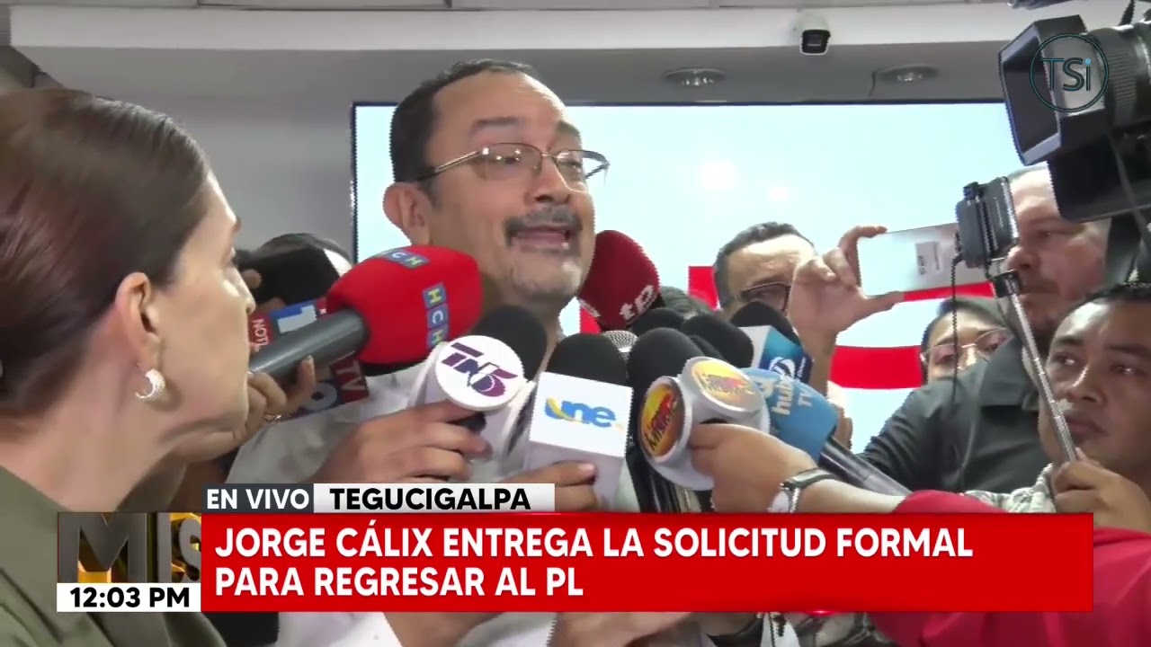 Jorge Cálix: Entrega la solicitud formal para regresar al Partido Liberal