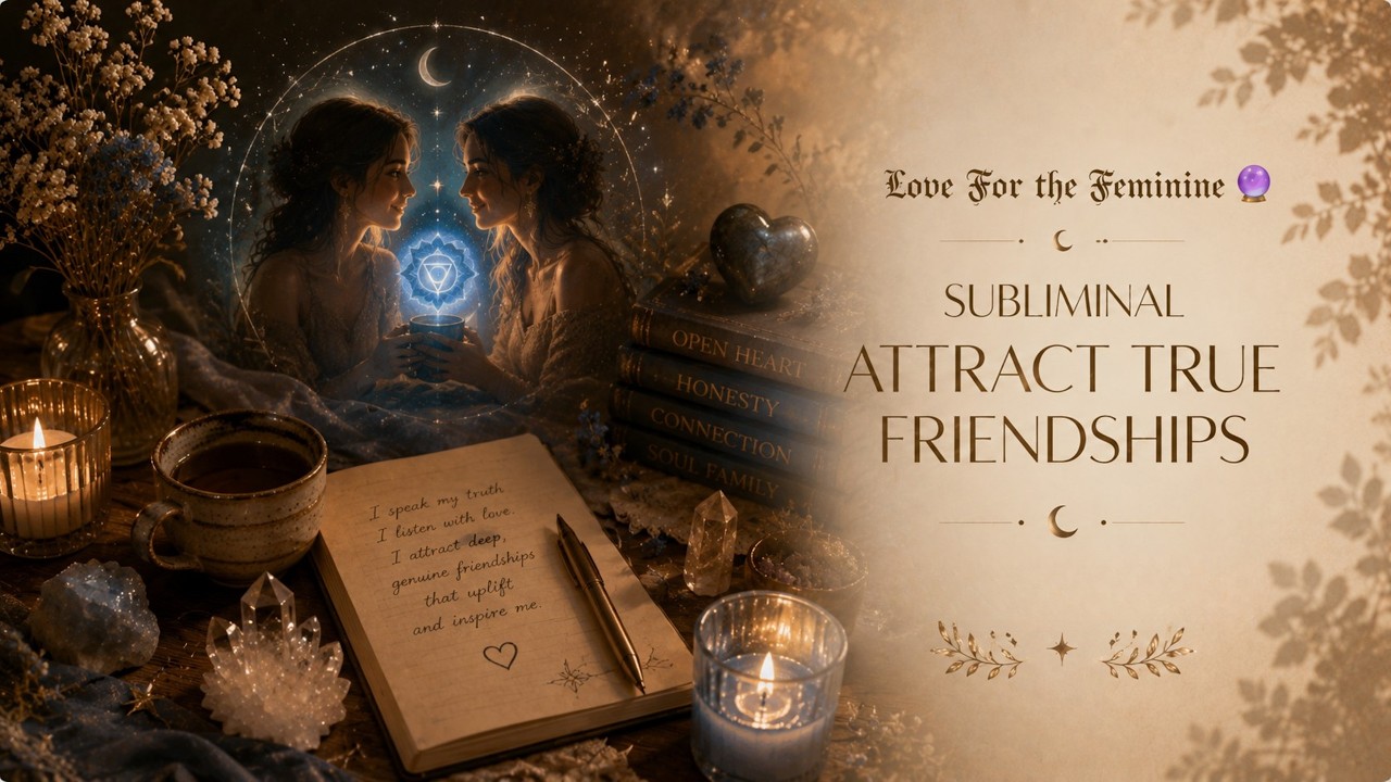Attracting true friendships - Subliminal - Throat chakra healing - Visual version