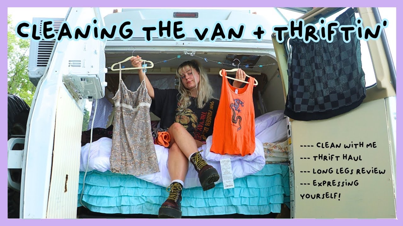 first video diary ˗ˏˋ ★ ˎˊ˗ : cleaning the van // thrift haul // self expression