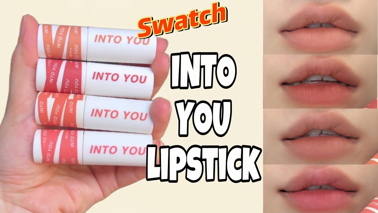 Swatch son kem b&ugrave;n INTO YOU hot xứ Trung | Son che r&atilde;nh m&ocirc;i khử sắc th&acirc;m | Trangbel