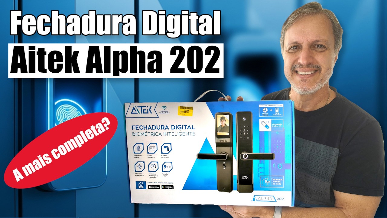 Fechadura Digital Aitek Alpha 202 | Unboxing, Instalação e Teste Completo