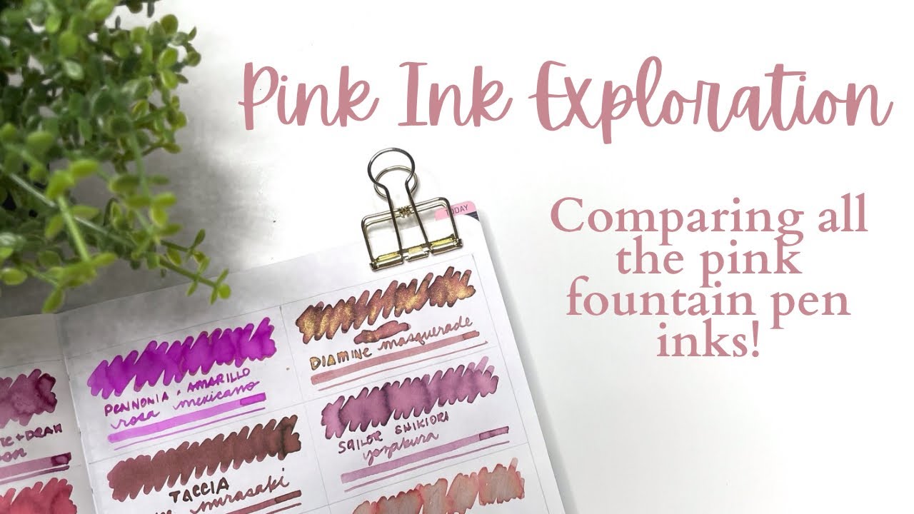 PINK INK EXPLORATION // How many do I have? Are they brown, purple or pink? #fountainpenink