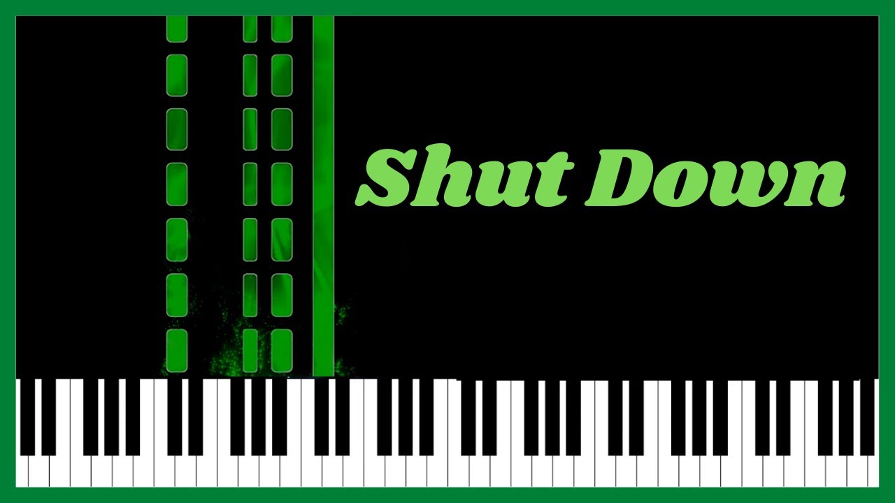 BLACKPINK - Shut Down  - Tutorial de piano. Tablatura gratis.