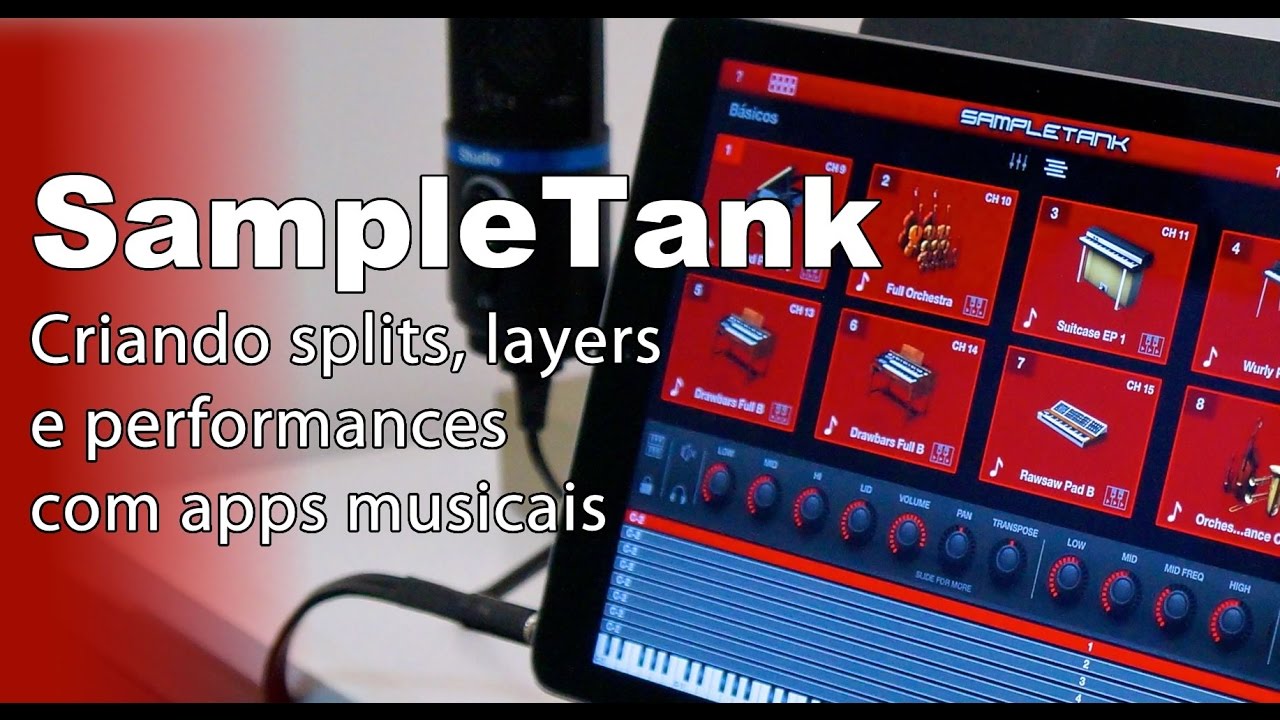 Sampletank para iPad: criando splits, layers e performances com Midiflow e Lemur