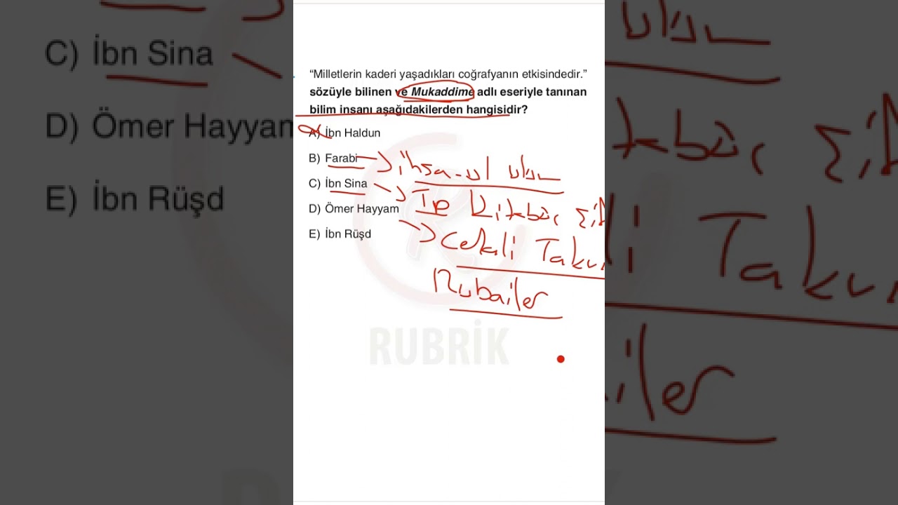 ÖSYM Tahmin Sorular