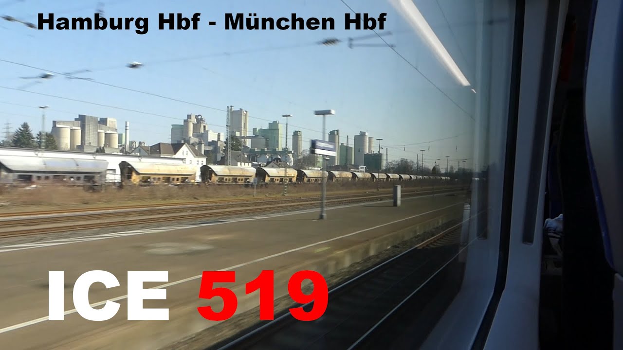 Chaosfahrt im ICE 519 von Hamburg nach München | über Dortmund, Stuttgart