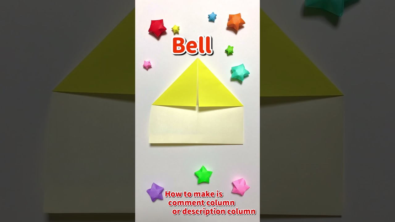 Origami Bell [Simple Christmas Ornaments] #Shorts