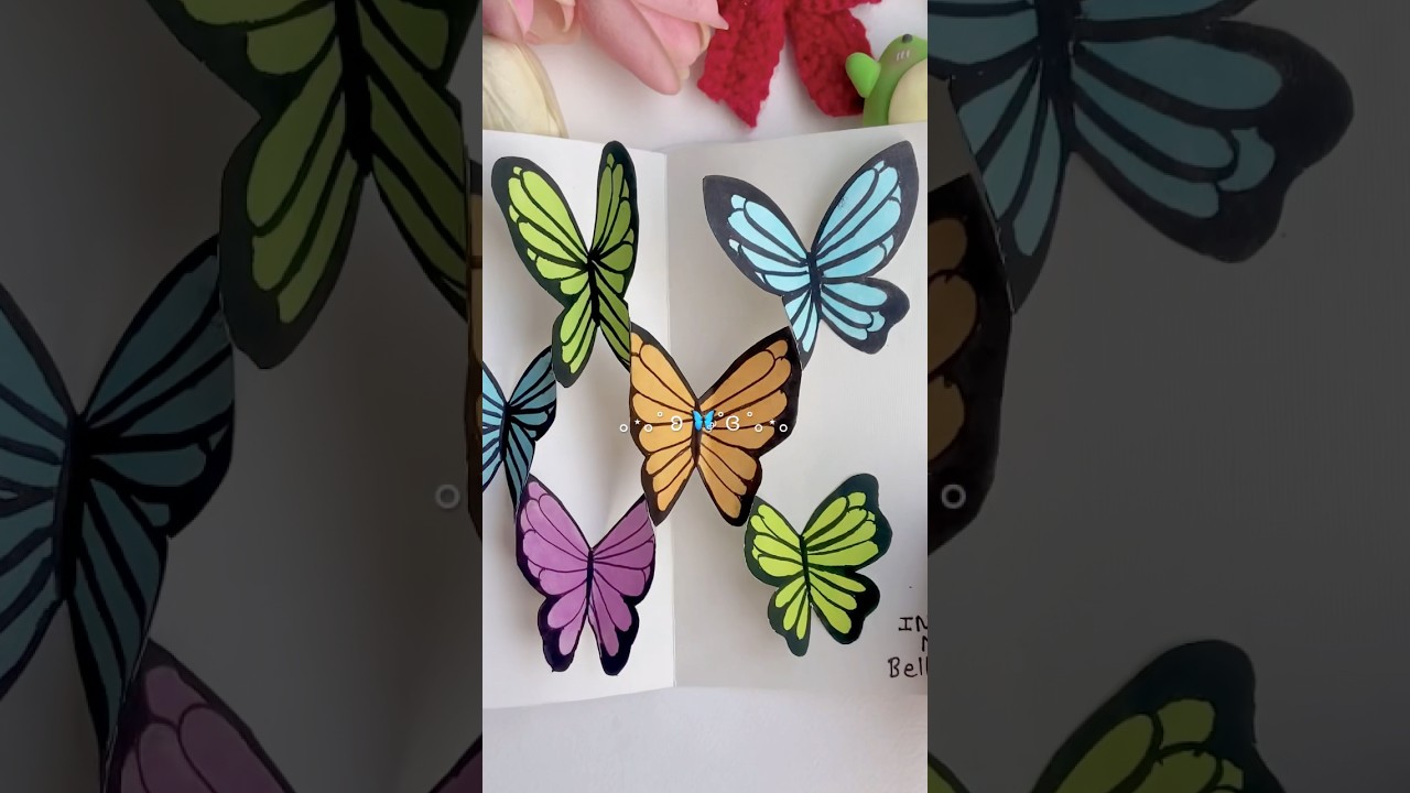 DIY cute butterfly 🦋 pop up card✨💫