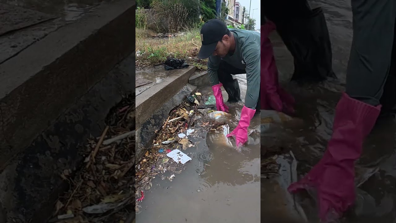 Cleaning a Blocked Drain to Prevent Street Flooding #DrainCleaning #StormDrain #BlockedDrain