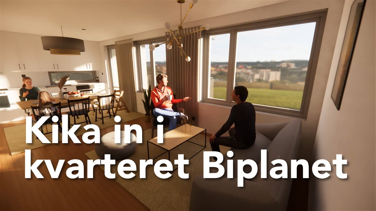 Kika in i en nybyggd fyra rum och kök – kvarteret Biplanet