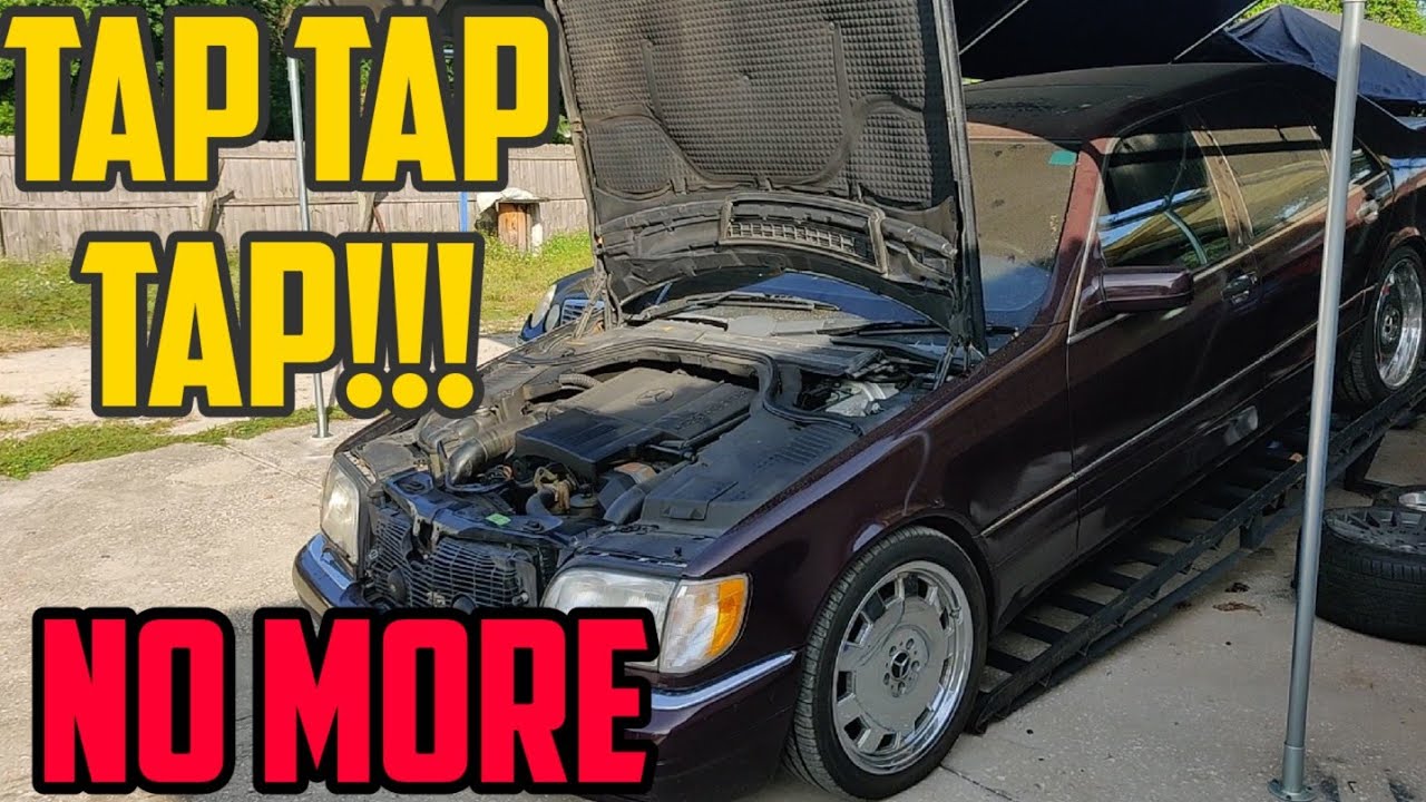 Mercedes w140 changing cam oil tube and valve cover gasket 1995 s500 tapping noise fixed