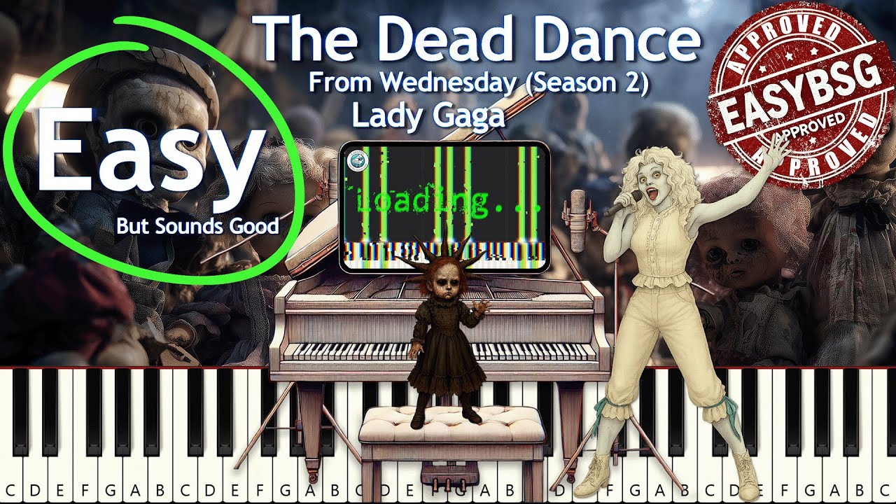 Lady Gaga – The Dead Dance (From Wednesday) | Easy Piano Tutorial (EBSG version) 🎹 EasyBSG