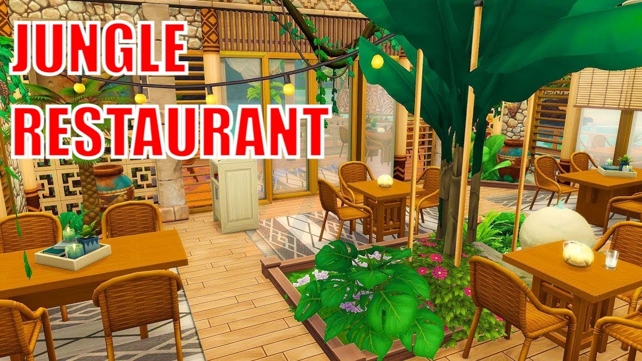 Jungle Restaurant Sims 4 // no CC Musically Speed Build