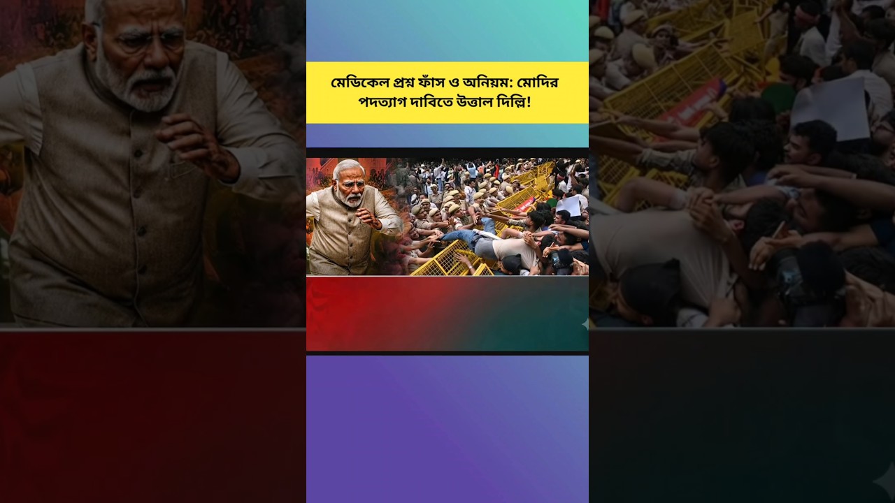 Medical Exam Scam: Delhi Protests Spark Calls for Modi's Resignation!#news #breakingnews