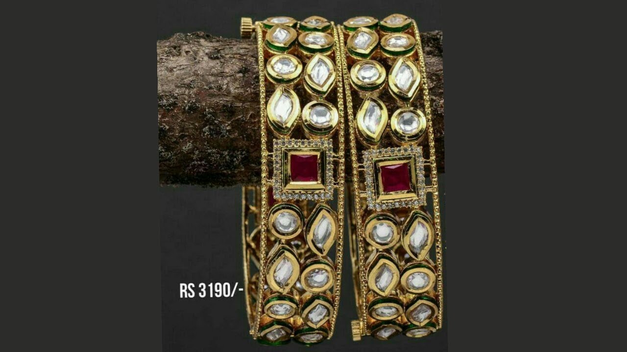 Latest Antique kundan bangle collections with price