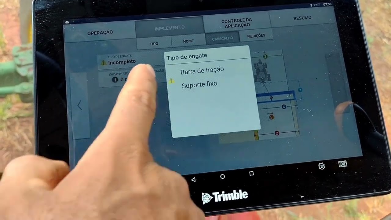 Como colocar metragem do empremento no GPS trimble GFX750