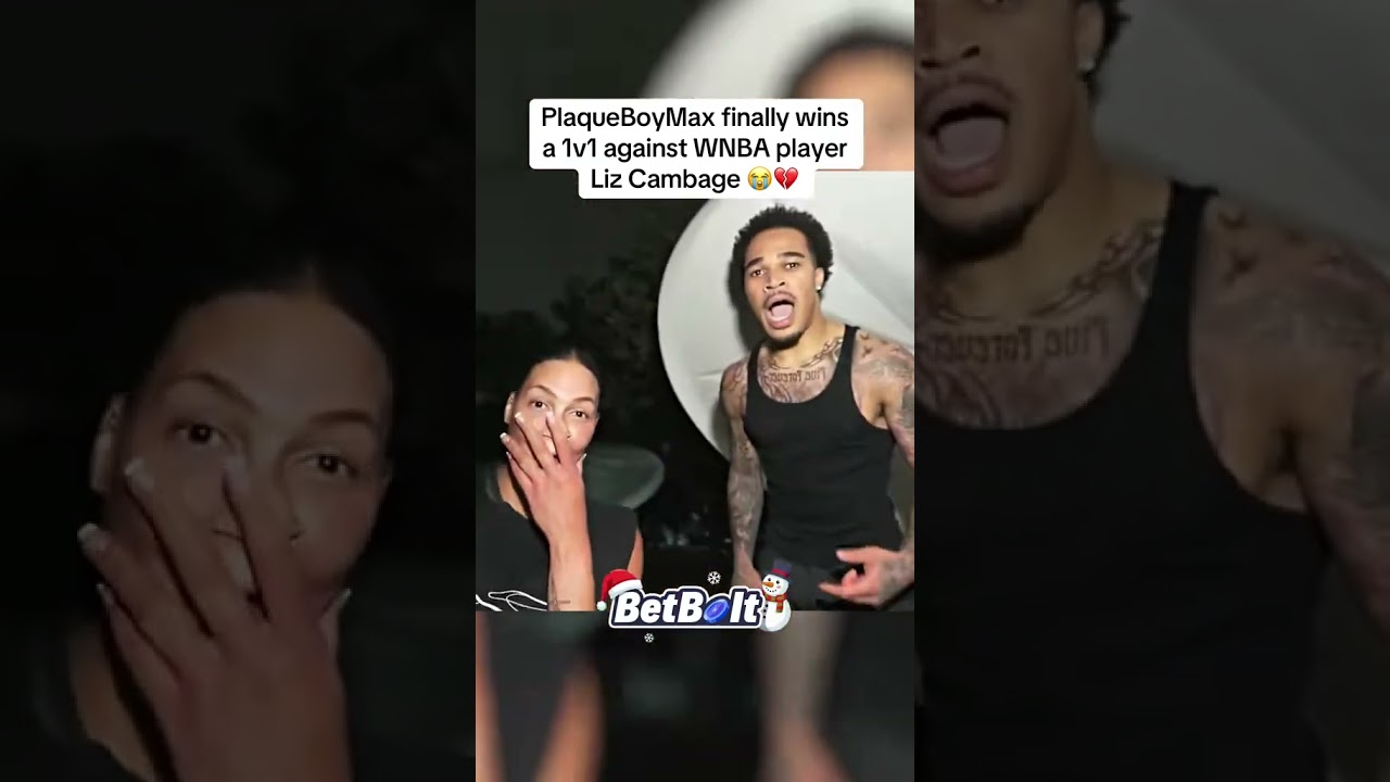 PlaqueBoyMax finally wins a 1v1 against WNBA player Liz Cambage 😭💔 #plaqueboymax