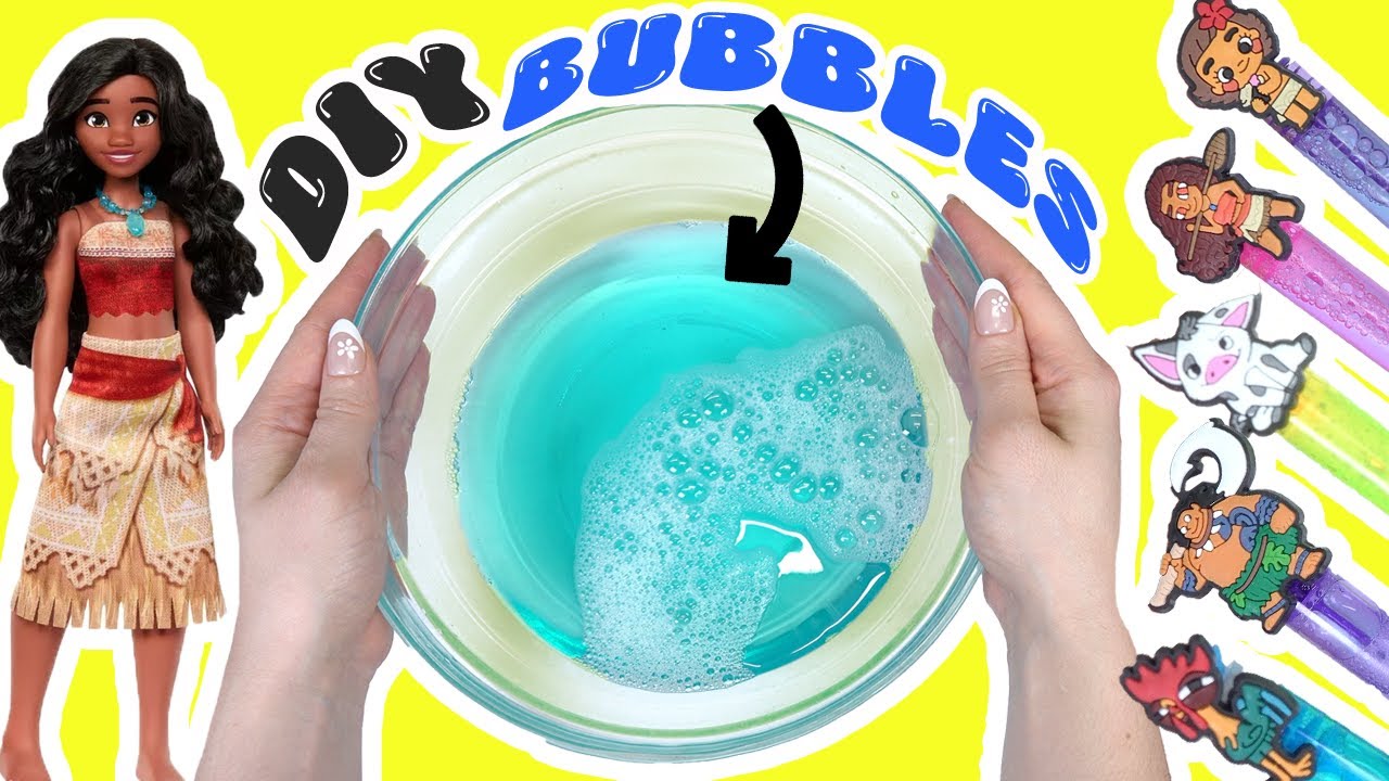 How to Make Bubbles with Moana 2 Movie Maui, Simea, Pua Dolls! DIY Crafts for Kids