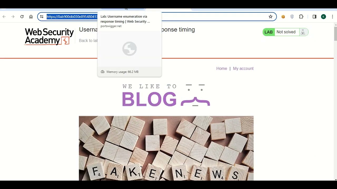 Username enumeration via response timing