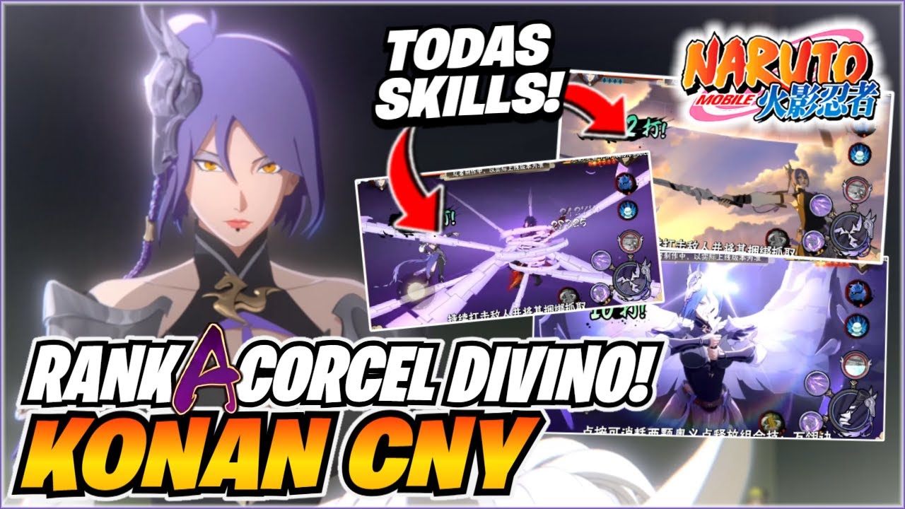 😱🔥 SURREAL!!! KONAN BENÇÃO DO CORSEL DIVINO - CNY TODAS AS HABILIDADE! - NARUTO MOBILE