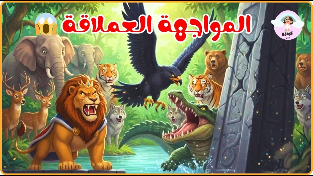 الاسد ليو يعلن مواجهة النسور و التماسيح 😱😱 | قصه للاطفال قبل النوم