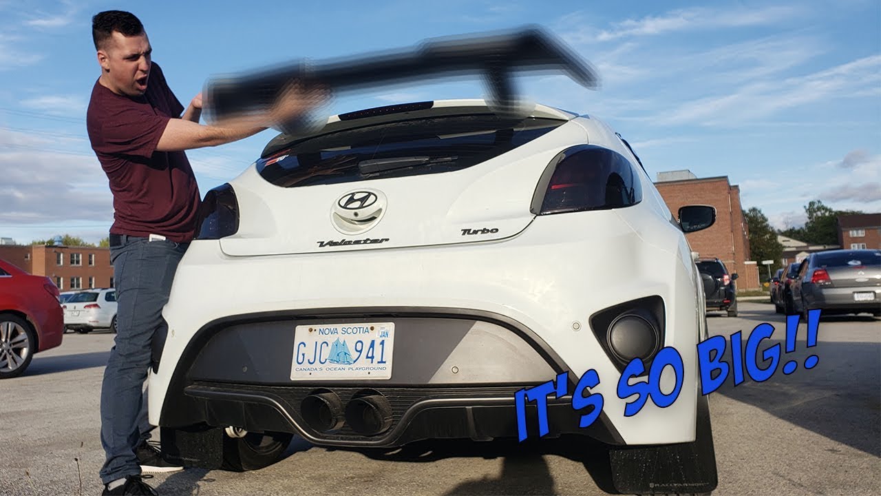 INSTALLING A HUGE WING ON A VELOSTER TURBO (My Ride Version 3 Install)