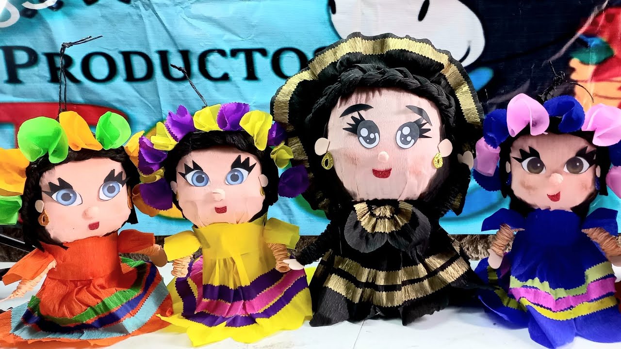 COMO HACER UNA PIÑATA DE MUÑECA MEXICANA REGIONAL 🇲🇽 FÁCIL Y ECONÓMICA PARA FIESTAS PATRIAS!! ❤️