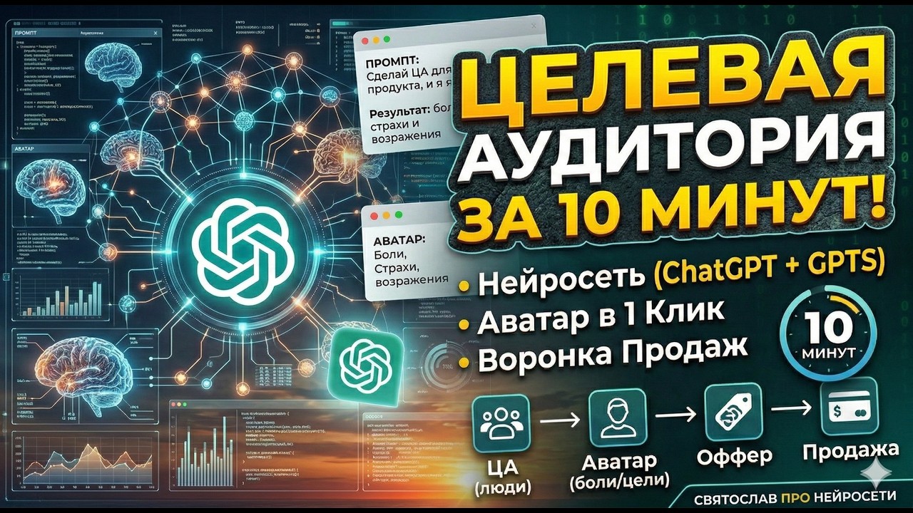 Портрет целевой аудитории в 1 клик с нейросетью: точный аватар клиента и воронка продаж за 10 минут
