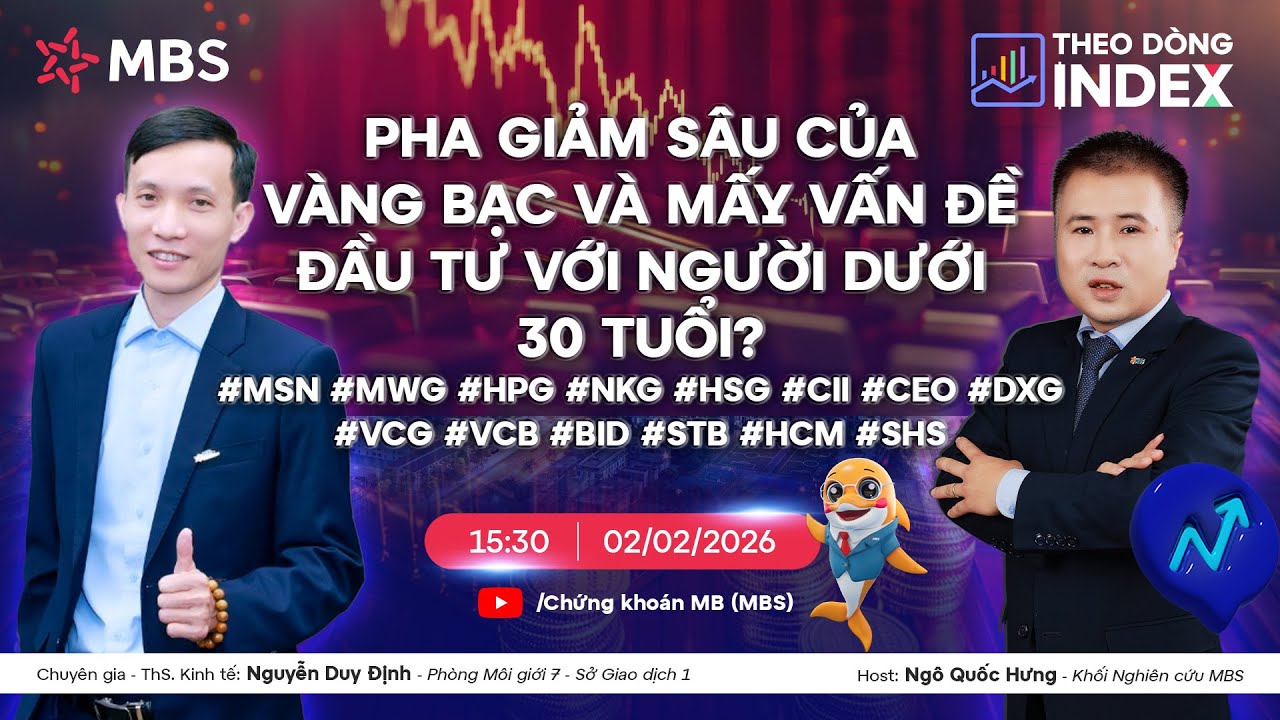 PHA GIẢM SÂU CỦA VÀNG BẠC VÀ MẤY VẤN ĐỀ ĐẦU TƯ VỚI NGƯỜI DƯỚI 30 TUỔI? | THEO DÒNG INDEX 02.02.2026