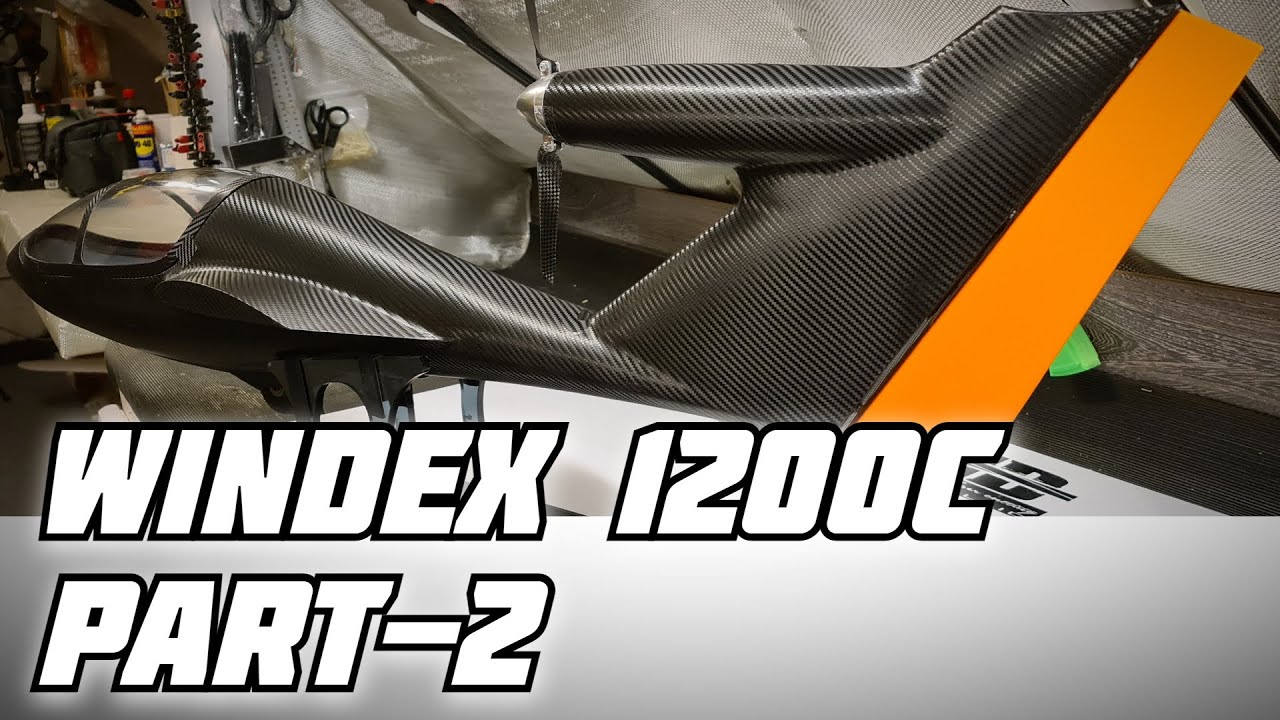 WINDEX 1200C PART 2 -Fuselage fiber glass laminating, vacuum forming canopy. 3D printing - RC glider