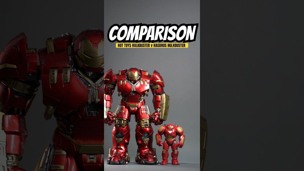 Comparison: Hot Toys Iron Man Hulkbuster v Hasbro Marvel Legends Hulkbuster #ironman #marvel l