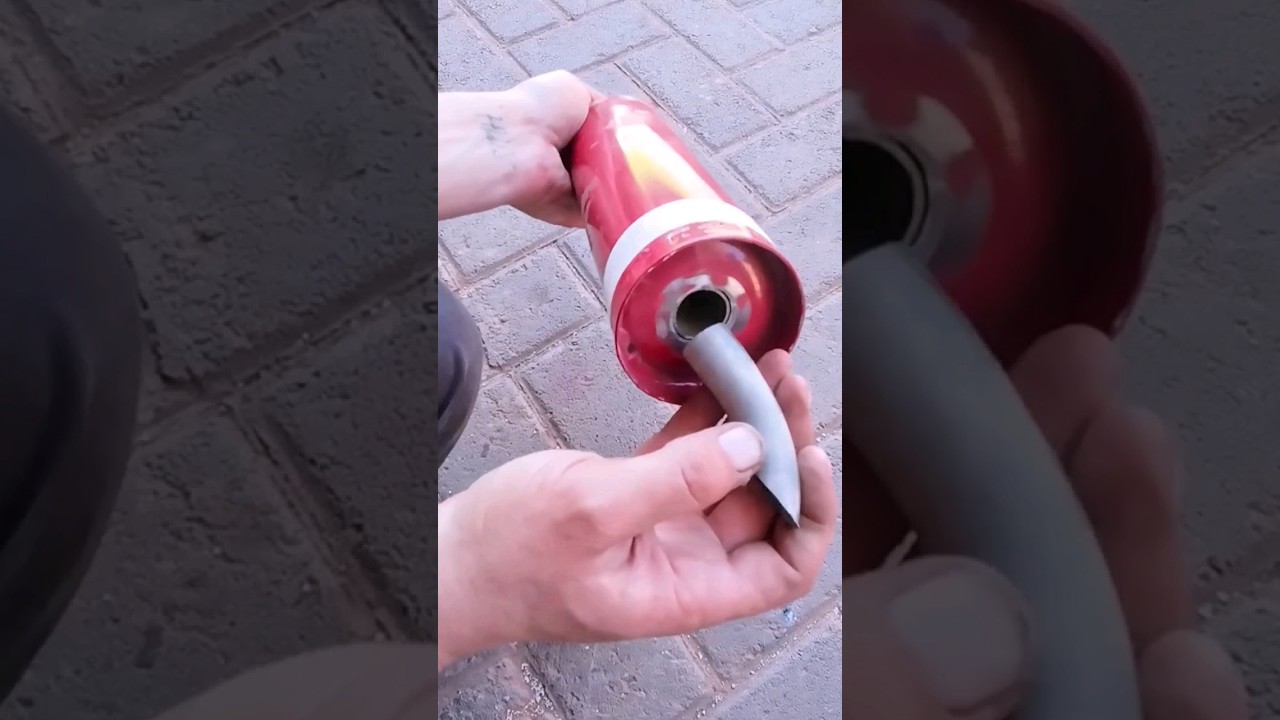 Fire Extinguisher Exhaust build for the homemade minibike #diy #exhaust #minibike #homemade