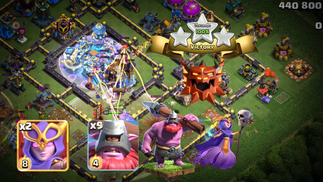 Combo TH18 Đánh 3 Sao Rank Huyền Thoại Đơn Giản Clash of Clans