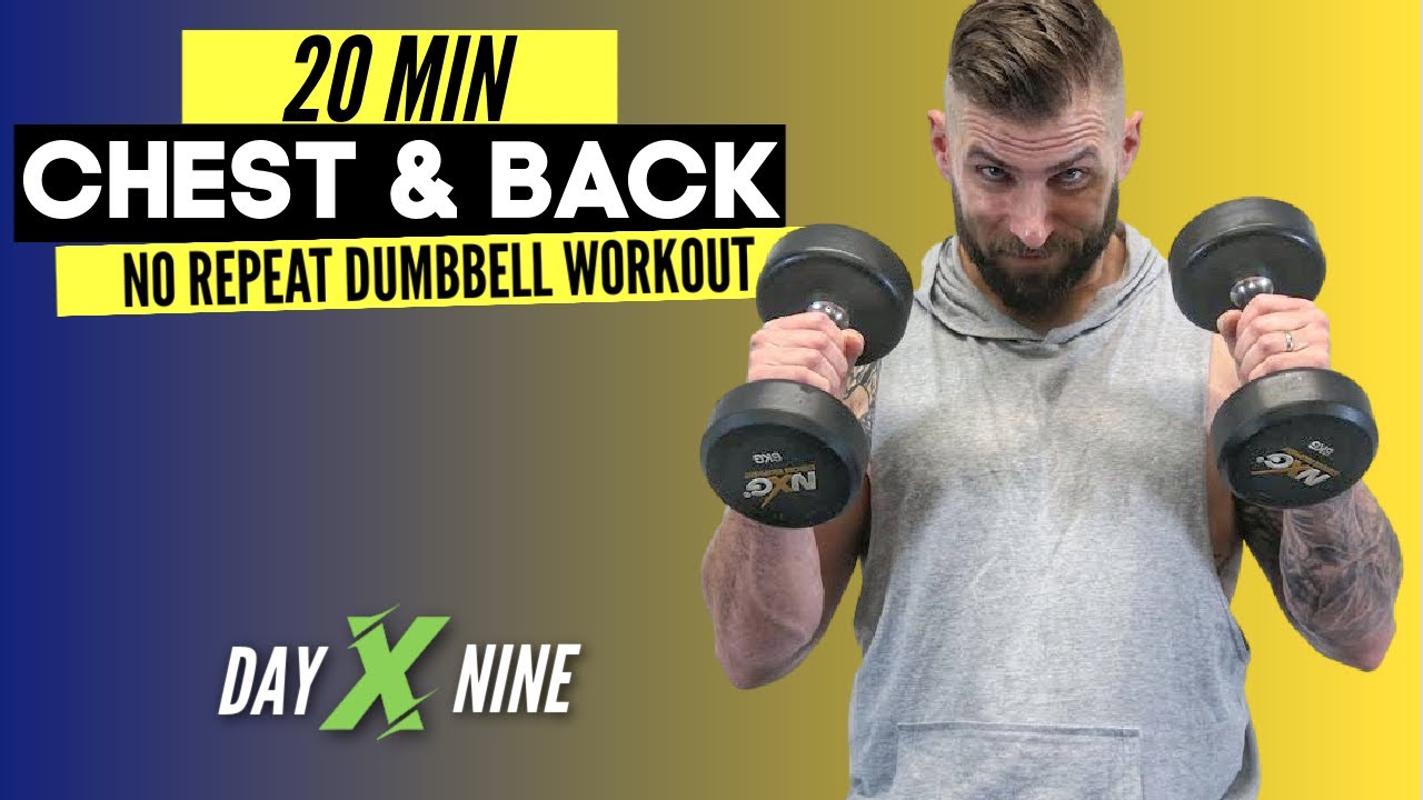 20 Min NO REPEAT DUMBBELL WORKOUT CHEST & BACK | Day 9 | Xpress Bootcamp