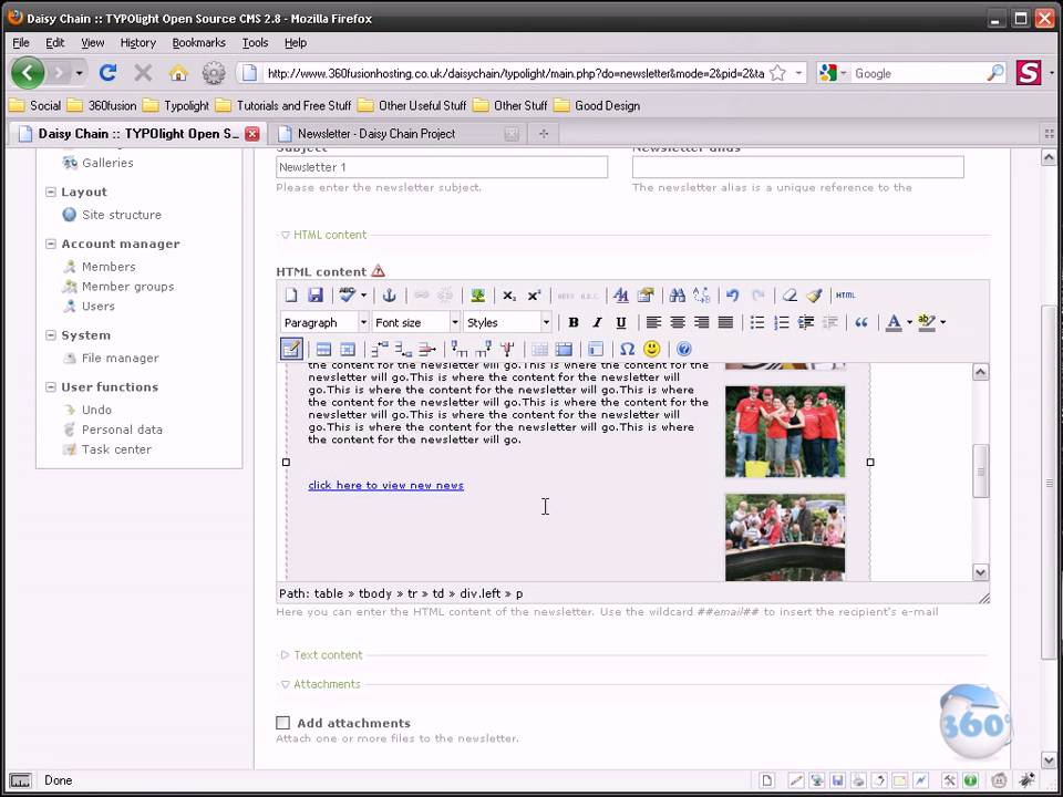 Typolight - Newsletter tutorial