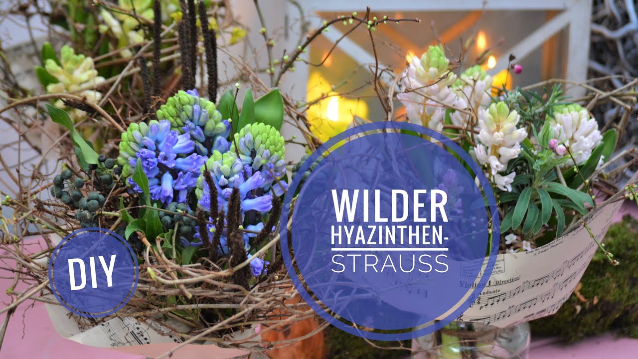 DIY: WILDER HYAZINTHEN-STRAUSS mit NATUR PUR selber machen