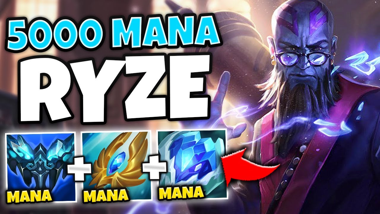 WTF?! 5000 MANA RYZE DELETES EVERYTHING IN SIGHT! (CRAZY SPELL DAMAGE) - League of Legends