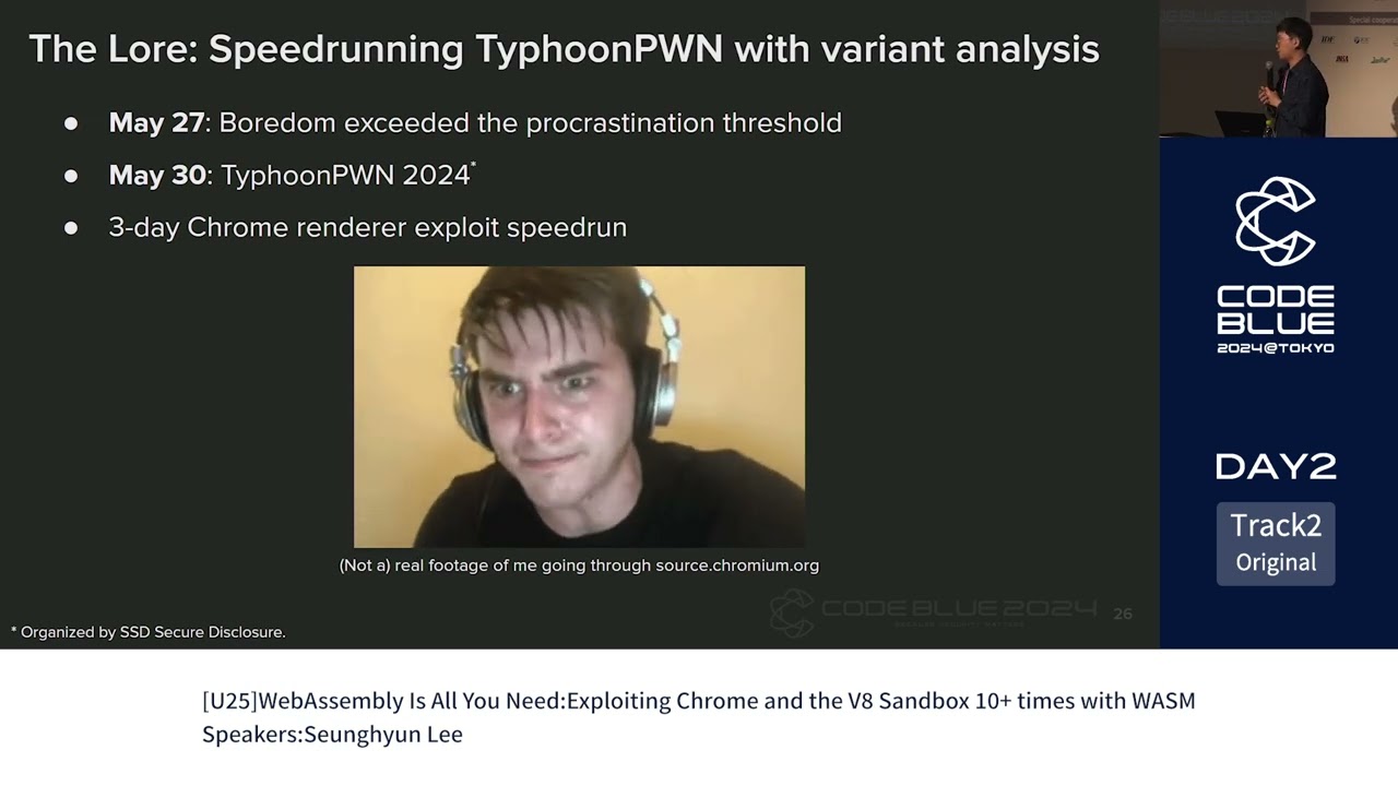 [CB24]WebAssembly Is All You Need:Exploiting Chrome and the V8 Sandbox 10+ times with WASM