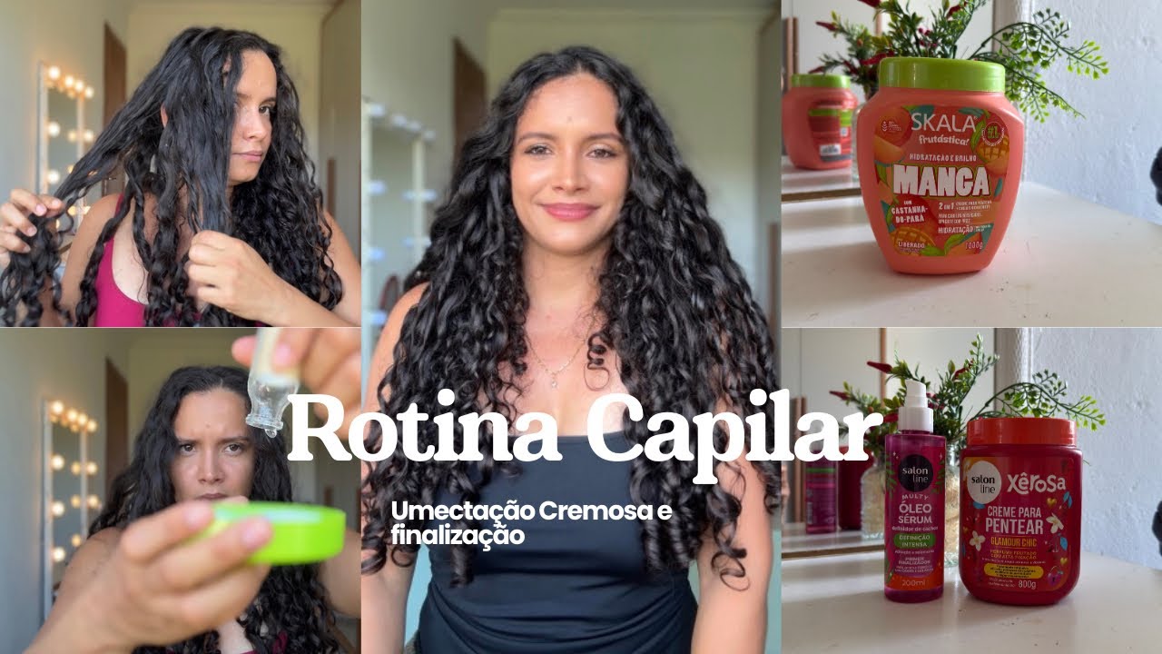 ROTINA CAPILAR - UMECTAÇÃO CREMOSA E FINALIZAÇÃO 