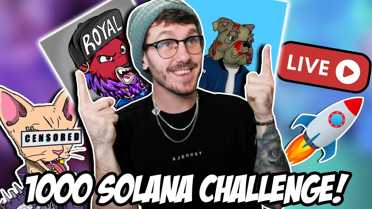 LIVE TRADING 100 SOLANA INTO 1000 SOLANA (THE $100,000 CHALLENGE) JERZY NFT